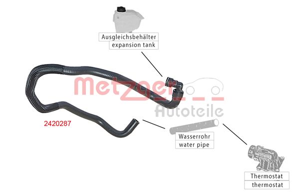 METZGER 2420287 Kühlerschlauch